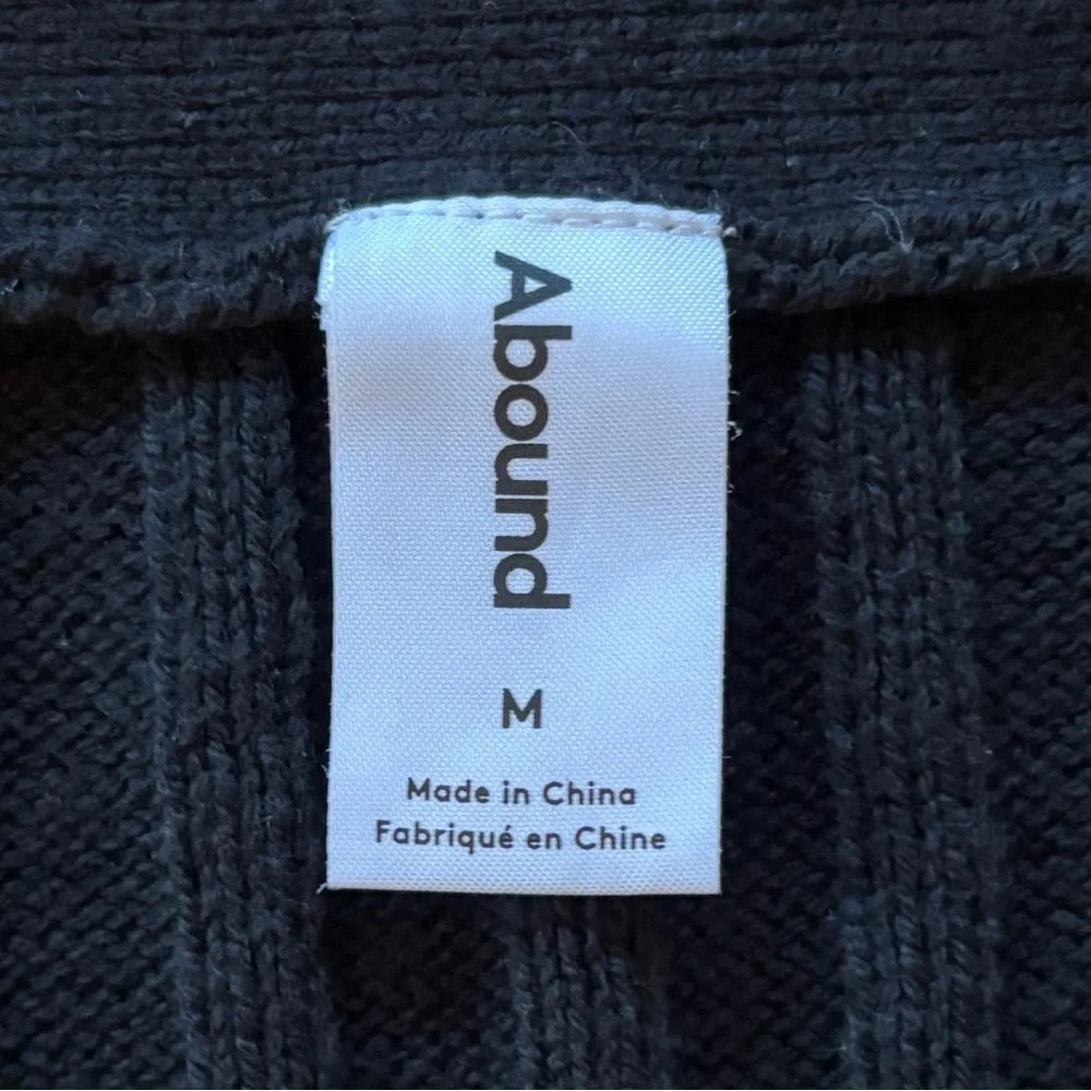 Girls M / L Black Ribbed Cropped Cardigan Sweater Abound Nordstrom - Picture 5 of 10